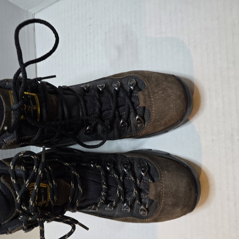 Women Black and Brown Hiking Boots - Picture 4 of 9
